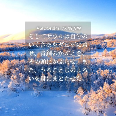 Picture 04 - サムエル記上 17:38 JPN - そしてサウルは自分のいくさ衣をダ - Bible Verse Picture