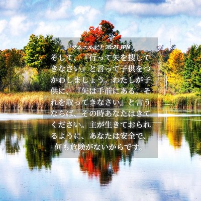 Picture 04 - サムエル記上 20:21 JPN - そして、『行って矢を捜してきなさ - Bible Verse Picture