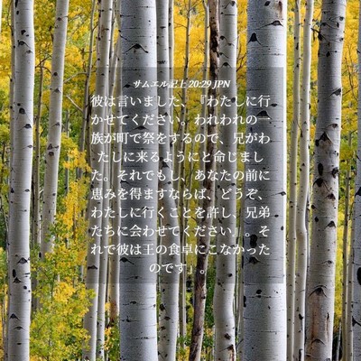 Picture 04 - サムエル記上 20:29 JPN - 彼は言いました、『わたしに行かせ - Bible Verse Picture