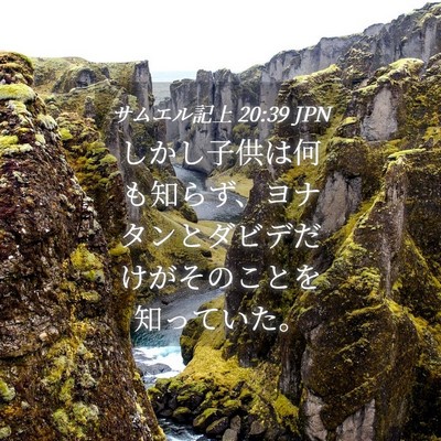 Picture 04 - サムエル記上 20:39 JPN - しかし子供は何も知らず、ヨナタン - Bible Verse Picture
