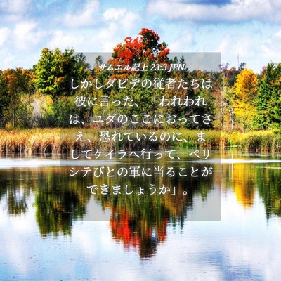 Picture 04 - サムエル記上 23:3 JPN - しかしダビデの従者たちは彼に言っ - Bible Verse Picture