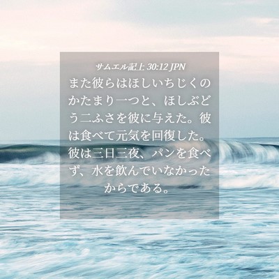 Picture 04 - サムエル記上 30:12 JPN - また彼らはほしいちじくのかたまり - Bible Verse Picture