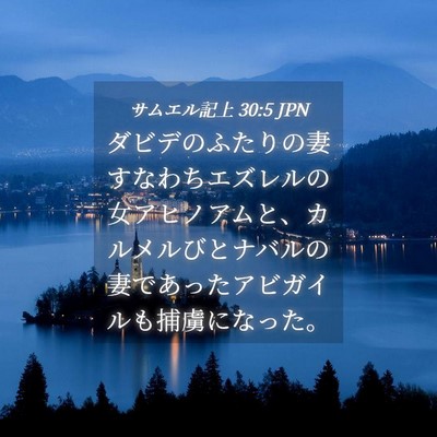 Picture 04 - サムエル記上 30:5 JPN - ダビデのふたりの妻すなわちエズレ - Bible Verse Picture