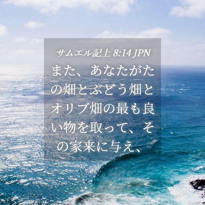 Picture 04 - サムエル記上 8:14 JPN - また、あなたがたの畑とぶどう畑と - Bible Verse Picture