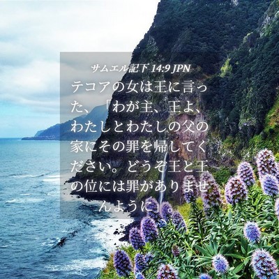 Picture 04 - サムエル記下 14:9 JPN - テコアの女は王に言った、「わが主 - Bible Verse Picture