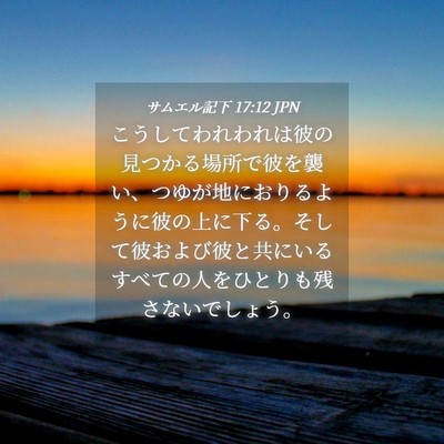 Picture 04 - サムエル記下 17:12 JPN - こうしてわれわれは彼の見つかる場 - Bible Verse Picture