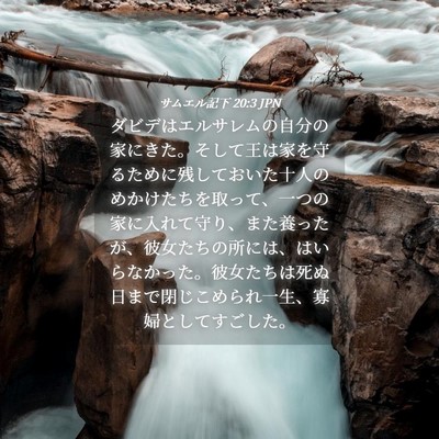 Picture 04 - サムエル記下 20:3 JPN - ダビデはエルサレムの自分の家にき - Bible Verse Picture
