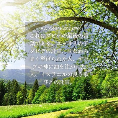 Picture 04 - サムエル記下 23:1 JPN - これはダビデの最後の言葉である。 - Bible Verse Picture