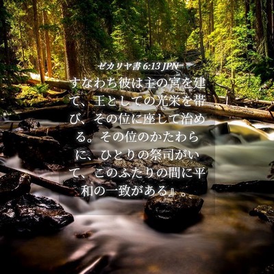 Picture 04 - ゼカリヤ書 6:13 JPN - すなわち彼は主の宮を建て、王とし - Bible Verse Picture