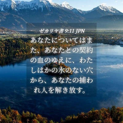 Picture 04 - ゼカリヤ書 9:11 JPN - あなたについてはまた、あなたとの - Bible Verse Picture