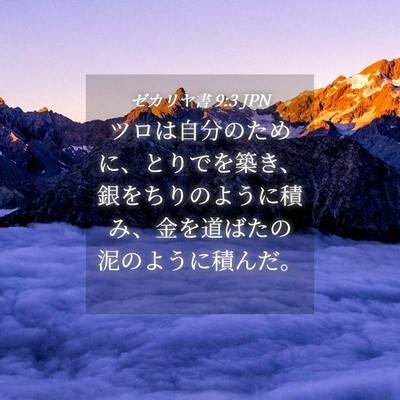 Picture 04 - ゼカリヤ書 9:3 JPN - ツロは自分のために、とりでを築き - Bible Verse Picture