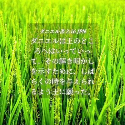 Picture 04 - ダニエル書 2:16 JPN - ダニエルは王のところへはいってい - Bible Verse Picture