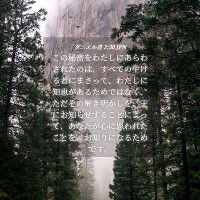 Picture 04 - ダニエル書 2:30 JPN - この秘密をわたしにあらわされたの - Bible Verse Picture