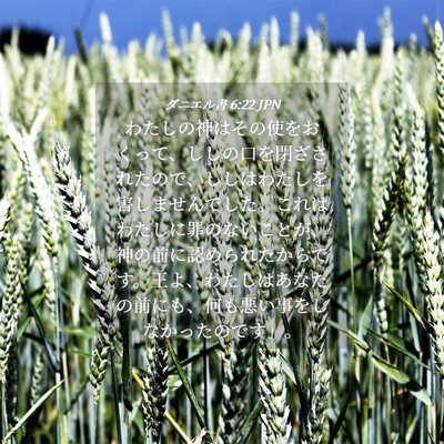 Picture 04 - ダニエル書 6:22 JPN - わたしの神はその使をおくって、し - Bible Verse Picture
