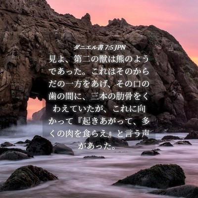 Picture 04 - ダニエル書 7:5 JPN - 見よ、第二の獣は熊のようであった - Bible Verse Picture