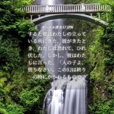 Picture 04 - ダニエル書 8:17 JPN - すると彼はわたしの立っている所に - Bible Verse Picture