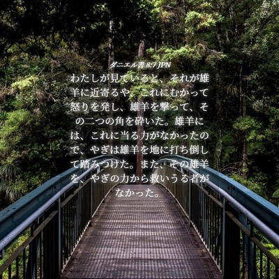 Picture 04 - ダニエル書 8:7 JPN - わたしが見ていると、それが雄羊に - Bible Verse Picture