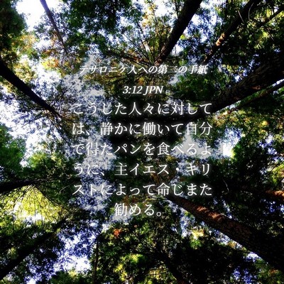 Picture 04 - テサロニケ人への第二の手紙 3:12 JPN - こうした人々に対しては、静かに働 - Bible Verse Picture