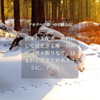 Picture 04 - テモテヘの第一の手紙 1:17 JPN - 世々の支配者、不朽にして見えざる - Bible Verse Picture