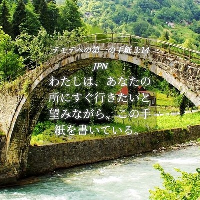 Picture 04 - テモテヘの第一の手紙 3:14 JPN - わたしは、あなたの所にすぐ行きた - Bible Verse Picture
