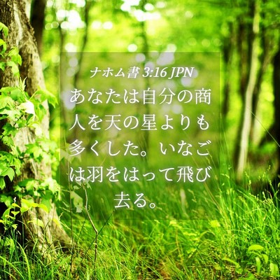 Picture 04 - ナホム書 3:16 JPN - あなたは自分の商人を天の星よりも - Bible Verse Picture