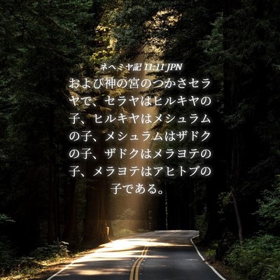 Picture 04 - ネヘミヤ記 11:11 JPN - および神の宮のつかさセラヤで、セ - Bible Verse Picture