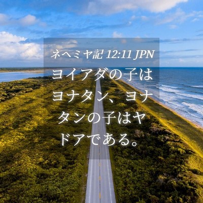 Picture 04 - ネヘミヤ記 12:11 JPN - ヨイアダの子はヨナタン、ヨナタン - Bible Verse Picture