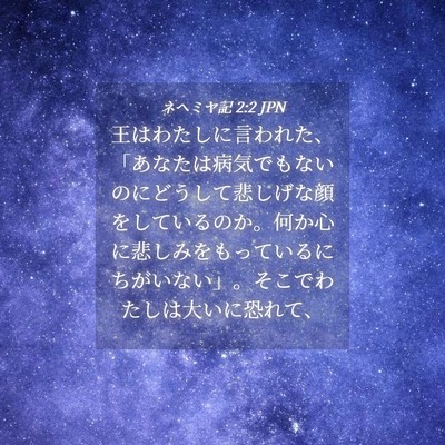 Picture 04 - ネヘミヤ記 2:2 JPN - 王はわたしに言われた、「あなたは - Bible Verse Picture