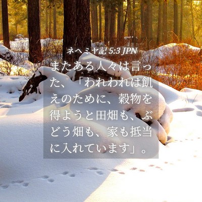 Picture 04 - ネヘミヤ記 5:3 JPN - またある人々は言った、「われわれ - Bible Verse Picture