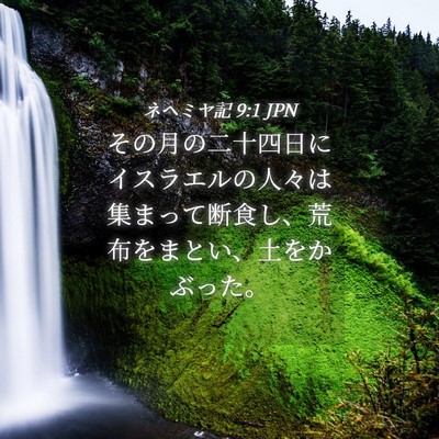 Picture 04 - ネヘミヤ記 9:1 JPN - その月の二十四日にイスラエルの人 - Bible Verse Picture