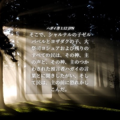 Picture 04 - ハガイ書 1:12 JPN - そこで、シャルテルの子ゼルバベル - Bible Verse Picture
