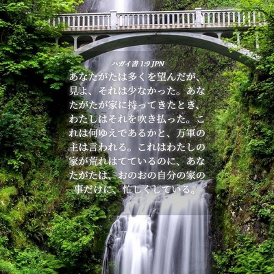 Picture 04 - ハガイ書 1:9 JPN - あなたがたは多くを望んだが、見よ - Bible Verse Picture