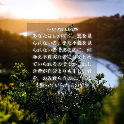 Picture 04 - ハバクク書 1:13 JPN - あなたは目が清く、悪を見られない - Bible Verse Picture
