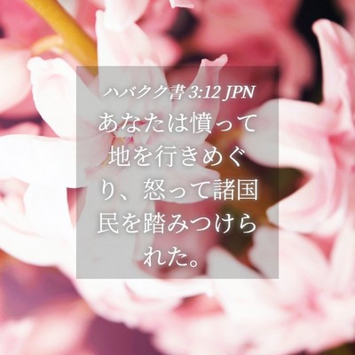 Picture 04 - ハバクク書 3:12 JPN - あなたは憤って地を行きめぐり、怒 - Bible Verse Picture