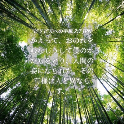 Picture 04 - ピリピ人への手紙 2:7 JPN - かえって、おのれをむなしうして僕 - Bible Verse Picture