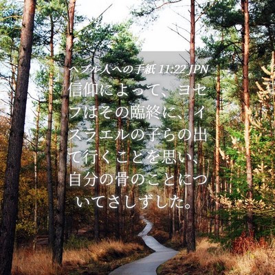 Picture 04 - ヘブル人への手紙 11:22 JPN - 信仰によって、ヨセフはその臨終に - Bible Verse Picture