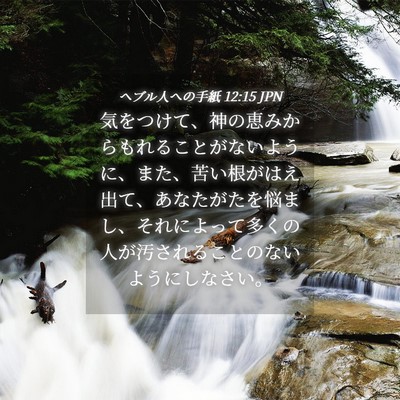 Picture 04 - ヘブル人への手紙 12:15 JPN - 気をつけて、神の恵みからもれるこ - Bible Verse Picture