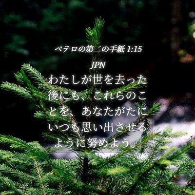 Picture 04 - ペテロの第二の手紙 1:15 JPN - わたしが世を去った後にも、これら - Bible Verse Picture