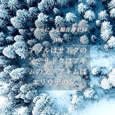 Picture 04 - マタイによる福音書 1:14 JPN - アゾルはサドクの父、サドクはアキ - Bible Verse Picture