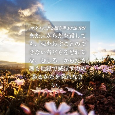 Picture 04 - マタイによる福音書 10:28 JPN - また、からだを殺しても、魂を殺す - Bible Verse Picture
