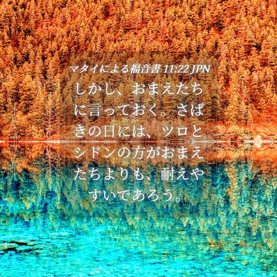 Picture 04 - マタイによる福音書 11:22 JPN - しかし、おまえたちに言っておく。 - Bible Verse Picture