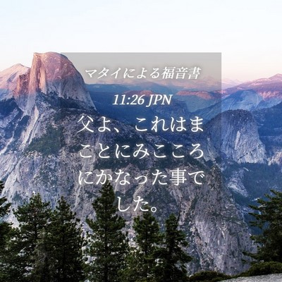 Picture 04 - マタイによる福音書 11:26 JPN - 父よ、これはまことにみこころにか - Bible Verse Picture