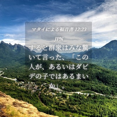 Picture 04 - マタイによる福音書 12:23 JPN - すると群衆はみな驚いて言った、「 - Bible Verse Picture