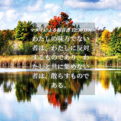 Picture 04 - マタイによる福音書 12:30 JPN - わたしの味方でない者は、わたしに - Bible Verse Picture