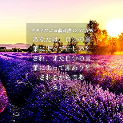 Picture 04 - マタイによる福音書 12:37 JPN - あなたは、自分の言葉によって正し - Bible Verse Picture
