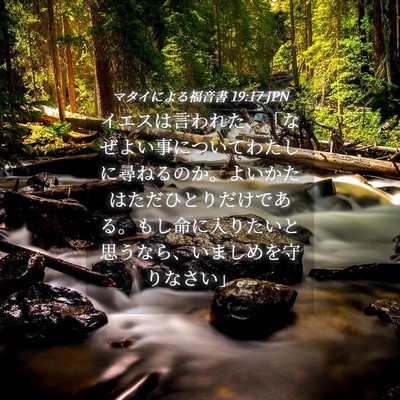 Picture 04 - マタイによる福音書 19:17 JPN - イエスは言われた、「なぜよい事に - Bible Verse Picture