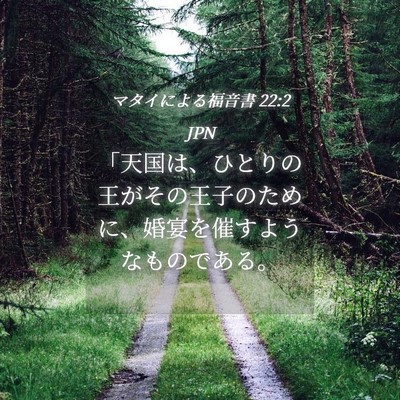 Picture 04 - マタイによる福音書 22:2 JPN - 「天国は、ひとりの王がその王子の - Bible Verse Picture