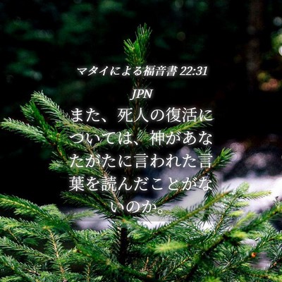 Picture 04 - マタイによる福音書 22:31 JPN - また、死人の復活については、神が - Bible Verse Picture