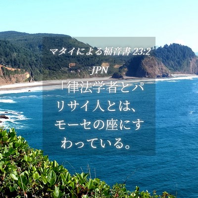 Picture 04 - マタイによる福音書 23:2 JPN - 「律法学者とパリサイ人とは、モー - Bible Verse Picture