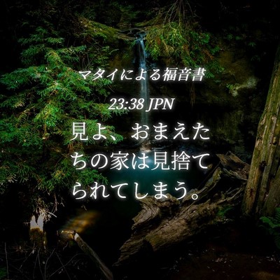 Picture 04 - マタイによる福音書 23:38 JPN - 見よ、おまえたちの家は見捨てられ - Bible Verse Picture